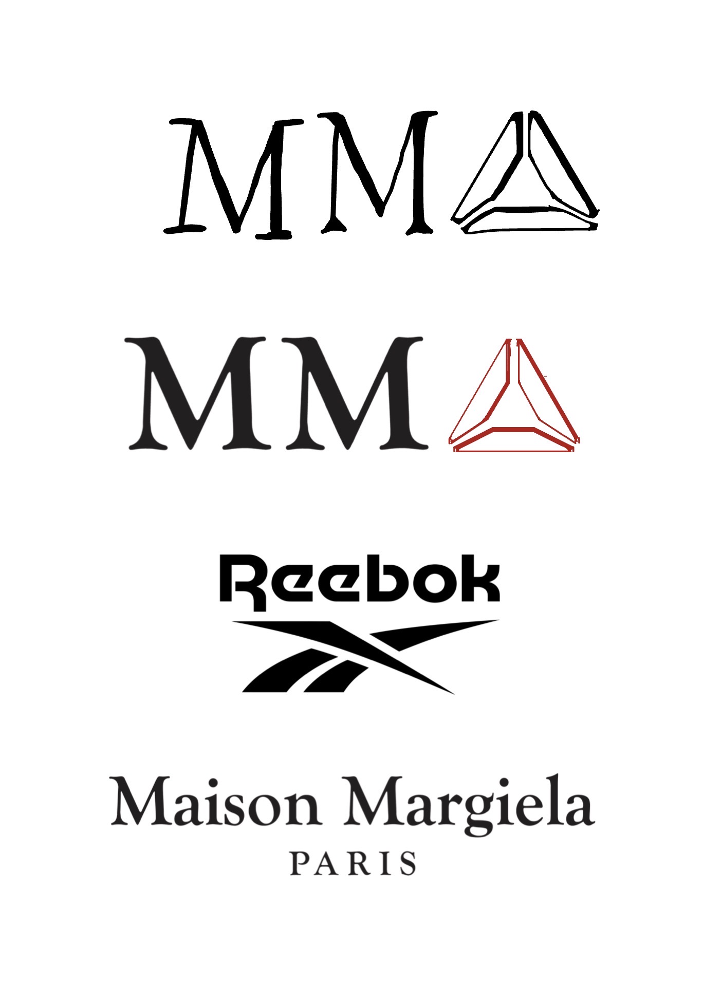 Logo Iterations: MM6/Reebok/LTD Inspired